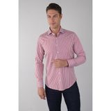 Bisse Regular Fit Cepsiz İtalyan Yaka Kırmızı Pamuk Erkek Gömlek GMCZG4KBI242060_C24 - 43