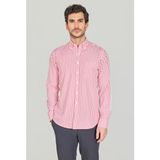 Bisse Regular Fit Cepsiz Kırmızı Pamuk Erkek Gömlek GMCZG250035_D24