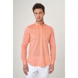 Bisse Regular Fit Düz Kiremit Spor Erkek Gömlek GM23Y231070_D26 - XL