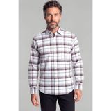 Bisse Regular Fit Ekoseli Kışlık Pamuk Bordo Erkek Gömlek GMEKS0122300216_D25