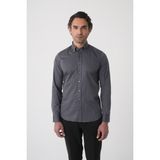 Bisse Regular Fit Erkek Uzun Kol Cepsiz Pamuk Antrasit Gömlek GMCZG250134_D58 - XL