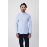 Bisse Regular Fit Erkek Uzun Kol Paşa Yaka Cepsiz Pamuk Mavi Gömlek GMCZG250133_D35 - 3XL