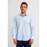 Bisse Regular Fit İtalyan Yaka Mavi Basic Klasik Erkek Gömlek GM23K232070_D35 - 44