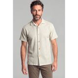 Bisse Regular Fit Kısa Kollu Örme Cepsiz Bej Erkek Gömlek GMORM250003_D07 - XL