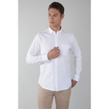 Bisse Regular Fit Klasik Tek Cep Beyaz Erkek Gömlek GMKLS4KPAL224048_D01 - 2XL