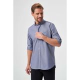 Bisse Regular Fit Kol İçi Apoletli Gri Basic Erkek Gömlek GM23K232028_D55