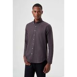 Bisse Regular Fit Koyu Kahve Basic Erkek Gömlek GM23K232058_D12