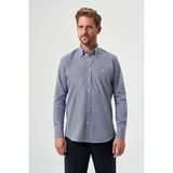Bisse Regular Fit Lacivert Spor Basic Erkek Gömlek GM23K232029_D39 - 2XL