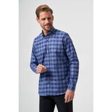 Bisse Regular Fit Lacivert Yazlık Kareli Paşa Yaka Erkek Gömlek GM23Y231039_D39