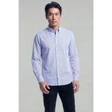 Bisse Regular Fit Pamuk Mavi Cepsiz Erkek Gömlek GMCZG4PAL224004_D35