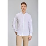 Bisse Regular Fit Paşa Yaka Bej Pamuk Keten Erkek Gömlek GMKTN3PS224018_D07 - 2XL