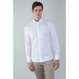 Bisse Regular Fit Paşa Yaka Beyaz Erkek Gömlek GMARS250005_D01 - 2XL