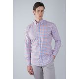 Bisse Regular Fit Paşa Yaka Cepsiz Turuncu Pamuk Erkek Gömlek GMCZG250049_D64