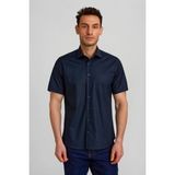 Bisse Regular Fit Paşa Yaka Desenli Lila Spor Erkek Gömlek GM23Y231170_D39 - Lacivert