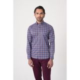 Bisse Regular Fit Paşa Yaka Pamuk Bordo Erkek Gömlek GMEKS4K242063_E25