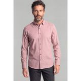 Bisse Regular Fit Paşa Yaka Pamuk Bordo Erkek Gömlek GMFLN0122300211_D25 - XL