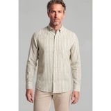 Bisse Regular Fit Paşa Yaka Pamuk Keten Yeşil Erkek Gömlek GMKTN3PS224008_D47 - XL