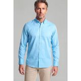 Bisse Regular Fit Paşa Yaka Pamuk Turkuaz Erkek Gömlek GMOK3PS22400001_D31 - XL