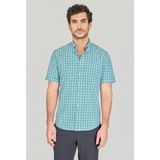 Bisse Regular Fit Paşa Yaka Pamuk Yeşil Erkek Gömlek GMCZG250115_D47