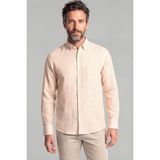 Bisse Regular Fit Paşa Yaka Tek Cep Pamuk Keten Hardal Erkek Gömlek GMKTN3PS224008_D19