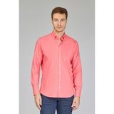 Bisse Regular Fit Paşa Yaka Turuncu Erkek Gömlek GMARS250006_D64 - 2XL