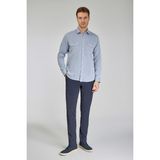 Bisse Regular Fit Spor Yaka Mavi Erkek Gömlek GMKTN3SP224007_D35