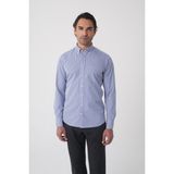 Bisse Regular Fit Uzun Kol Erkek Pamuk Lacivert Gömlek GMCZG250019_D39 - 2XL