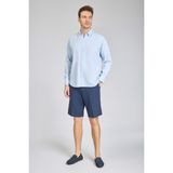 Bisse Regular Fit Uzun Kollu Mavi Erkek Gömlek GMKTN4PAL224020_D35 - XL