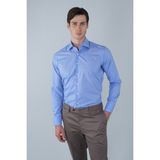 Bisse Regular Fit Uzun Kollu Pamuk Mavi Erkek Gömlek GMEKS250010_35 - 42