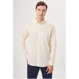 Bisse Sarı Regular Fit Pamuk Paşa Yaka Apoletli Basic Gömlek GM23Y231146_D17