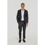 Bisse Siyah Comfort Fit İtalyan Yaka Sedef Düğmeli 6 Drop Yün Takım Elbise PTK25Y25001_D99 - 46