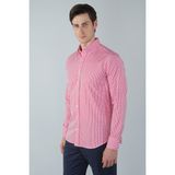 Bisse Uzun Kol Paşa Yaka Cepsiz Kırmızı Pamuk Erkek Gömlek GMCZG250062_E24 - 2XL