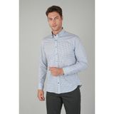 Bisse Yeşil Kareli Regular Fit Erkek Pamuk Gömlek GMEKS252162_E47 - 2XL