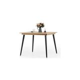 Bistro 90*90 cm /kare Mutfak Masası /kare Yemek Masası /mutfak Masası (Meşe) - Siyah - Meşe - 90 x 90 cm