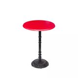 Bistro Döküm Ayak Çipa-6075 Masa - (Werzalit, Wermodin Ve Allzalit Tabla 60 Cm Çap) - Kırmızı