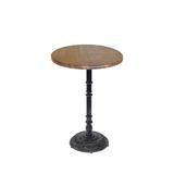 Bistro Döküm Ayak Çipa-6075 Masa - (Werzalit, Wermodin Ve Allzalit Tabla 70 Cm Çap) - Rustic Dark