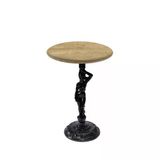 Bistro Döküm Ayak Çipa Angel Masa - (Werzalit, Wermodin Ve Allzalit Tabla 60 Cm Çap) - Avalone Pine