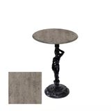 Bistro Döküm Ayak Çipa Angel Masa - (Werzalit, Wermodin Ve Allzalit Tabla 60 Cm Çap) - Kahve Oxid
