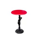 Bistro Döküm Ayak Çipa Angel Masa - (Werzalit, Wermodin Ve Allzalit Tabla 60 Cm Çap) - Kırmızı