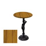 Bistro Döküm Ayak Çipa Angel Masa - (Werzalit, Wermodin Ve Allzalit Tabla 60 Cm Çap) - Real Teak