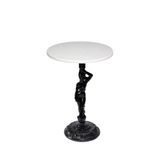 Bistro Döküm Ayak Çipa Angel Masa - (Werzalit, Wermodin Ve Allzalit Tabla 70 Cm Çap) - Beyaz