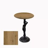 Bistro Döküm Ayak Çipa Angel Masa - (Werzalit, Wermodin Ve Allzalit Tabla 70 Cm Çap) - Canyon Palace Oak