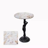 Bistro Döküm Ayak Çipa Angel Masa - (Werzalit, Wermodin Ve Allzalit Tabla 70 Cm Çap) - Gold