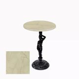 Bistro Döküm Ayak Çipa Angel Masa - (Werzalit, Wermodin Ve Allzalit Tabla 70 Cm Çap) - Golden Marble
