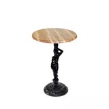 Bistro Döküm Ayak Çipa Angel Masa - (Werzalit, Wermodin Ve Allzalit Tabla 70 Cm Çap) - Indiana Wood