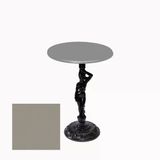 Bistro Döküm Ayak Çipa Angel Masa - (Werzalit, Wermodin Ve Allzalit Tabla 70 Cm Çap) - Koyu Gri