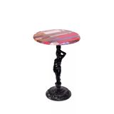 Bistro Döküm Ayak Çipa Angel Masa - (Werzalit, Wermodin Ve Allzalit Tabla 70 Cm Çap) - Redwood