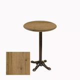 Bistro Döküm Ayak Çipa Masa - (Werzalit, Wermodin Ve Allzalit Tabla 60 Cm Çap) - Canyon Palace Oak