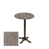Bistro Döküm Ayak Çipa Masa - (Werzalit, Wermodin Ve Allzalit Tabla 60 Cm Çap) - Kahve Oxid