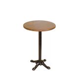 Bistro Döküm Ayak Çipa Masa - (Werzalit, Wermodin Ve Allzalit Tabla 60 Cm Çap) - Koyu Ahşap